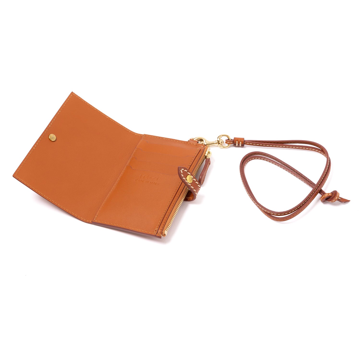 "Traveling cards" case made from saddle leather - handmade